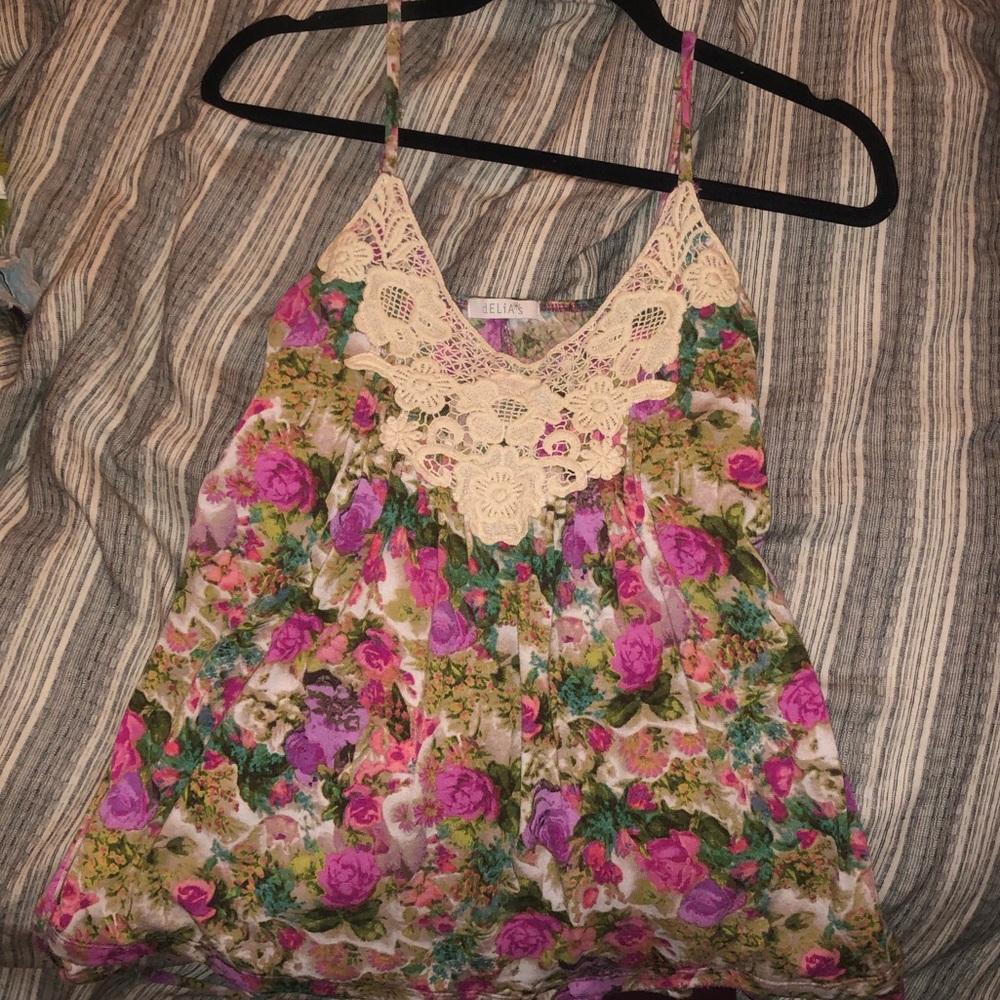 Delia’s Floral tank top